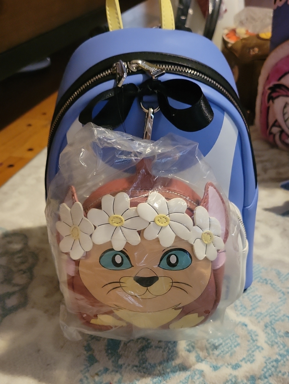Loungefly ALICE Backpack with Dinah Coin Bag